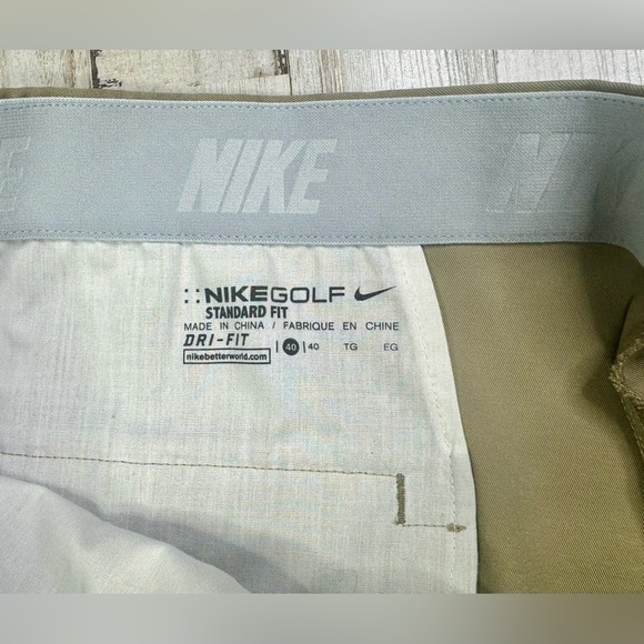 Nike Golf Shorts Men Size 40 Tan Polyester Blend 11” Inseam - Picture 6 of 10